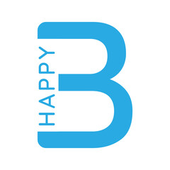 Logo design about be happy concept