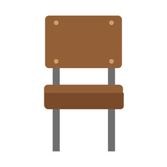 school chair wooden isolated icon