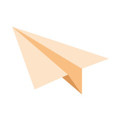 airplane paper flying isolated icon