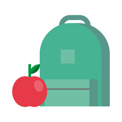 school bag supply with apple fresh fruit