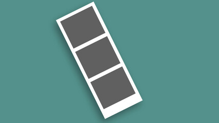 Retro photo frames collage illustration on white background 
