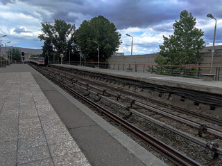 Fototapeta premium railway in the countryside