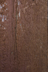 texture of the old board. chipped brown peeling paint