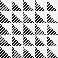 Seamless abstract pattern with elements of striped triangles - 366872342