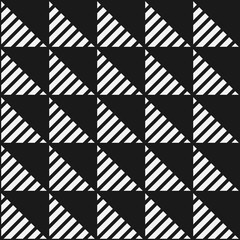 Seamless abstract pattern with elements of striped triangles - 366872358
