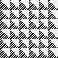Seamless abstract pattern with elements of striped triangles - 366872364