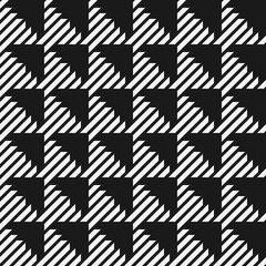 Seamless abstract pattern with elements of striped triangles - 366872376