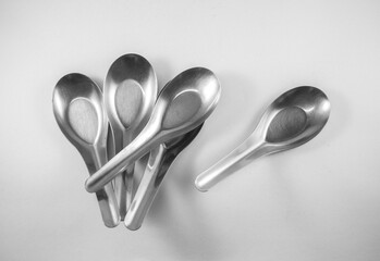 Flatware on white background. spoon.