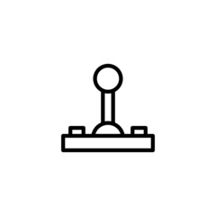 Retro joystick vector icon  in black line style icon, style isolated on white background