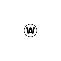 w and wa letter vector logo initial