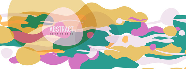 Naklejka premium Trendy liquid style shapes abstract design, dynamic vector background for placards, brochures, posters, web landing pages, covers or banners