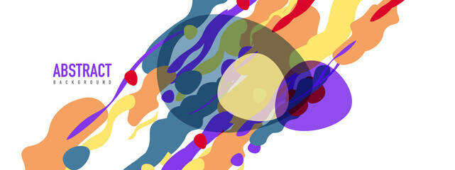 Trendy liquid style shapes abstract design, dynamic vector background for placards, brochures, posters, web landing pages, covers or banners
