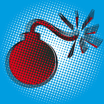 Farbraster Kreis wei&szlig; blau Bombe2