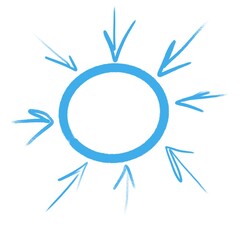 Blue arrows. Isolated pointers