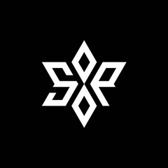 SP monogram logo with star shape and luxury style