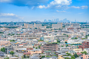 都市イメージ 俯瞰で見る住宅街とビル群 Wall Mural Fotravel
