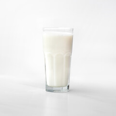 glass of milk isolated on white background