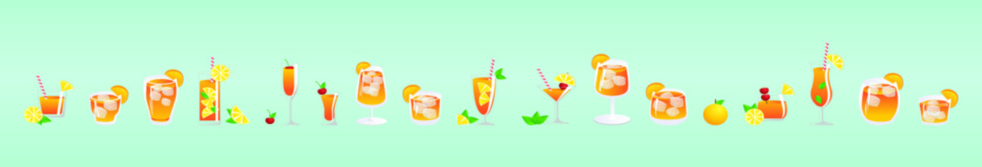 a set of spritz glass vector illustration sketches