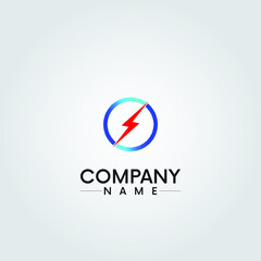 power or electric symbol logo design