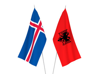 Iceland and Albania flags