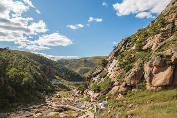Beautiful landscape in Huanghuagou Huitengxile grassland near Hohhot, Inner Mongolia, China