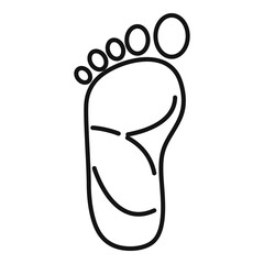 Foot acupuncture icon. Outline foot acupuncture vector icon for web design isolated on white background