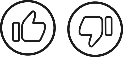 Like and dislike icons collection vector	
