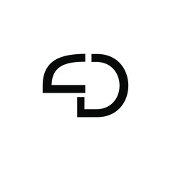cd letter vector logo initial