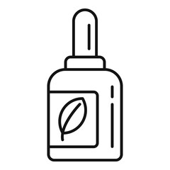 Phytotherapy dropper icon. Outline phytotherapy dropper vector icon for web design isolated on white background