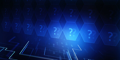 2d illustration question mark background