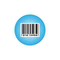 Barcode icons, barcode scanner icons in a trendy flat design