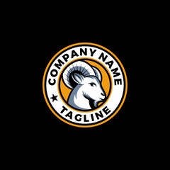 goat logo icon design vector template