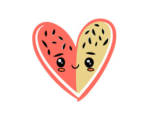 heart with a red heart vector illustration