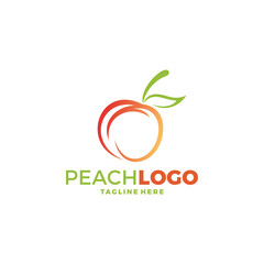 Creative Peach Orange Logo Symbol Design Illustration
