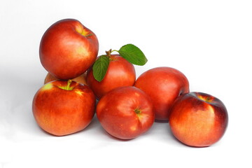 Fototapeta na wymiar Red apples on white isolated background
