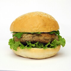hamburger on a white background