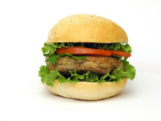hamburger isolated on white