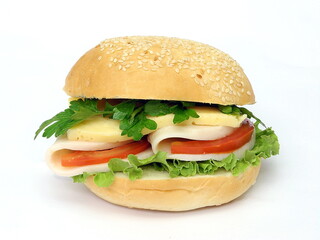 hamburger isolated on white