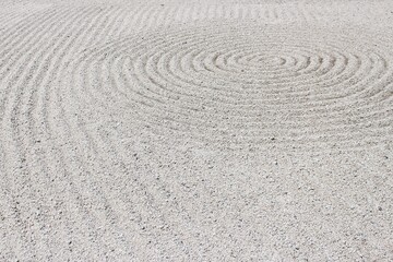 京都の枯山水　砂紋