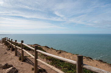 Fototapeta premium Coast of Portugal, Cape Cabo da Roca - the westernmost point of Europe.