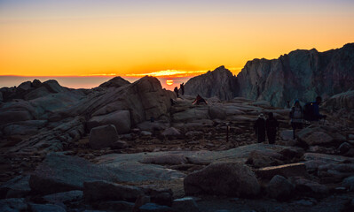 Sunrise on Trail Camp, Mt. Whitney, California