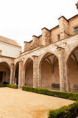 Fototapeta na wymiar Arches in the courtyard of the University of Valencia, Spain.