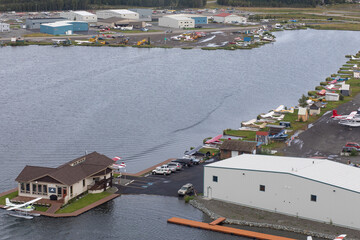 Lake Hood, Anchorage, Alaska, the busiest floatplane base in the world