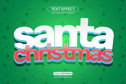 Editable Christmas Santa Text Effect