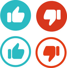 Obraz premium Like and dislike icons collection vector
