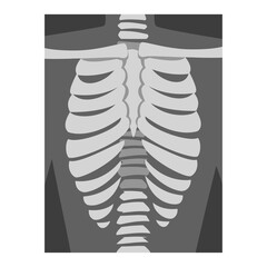 Roentgenograph of Spine and Back Bone Vector Image - obrazy, fototapety, plakaty