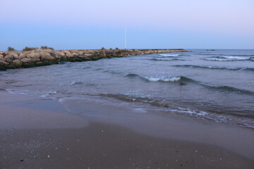 beach on the sunrise (Cubelles, Barcelona, Spain)