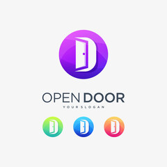 open door o logo house home