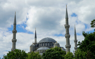 Fototapeta na wymiar blue mosque istanbul turkey