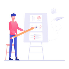 
Ui design conceptual illustration, software design in flat editable style 
